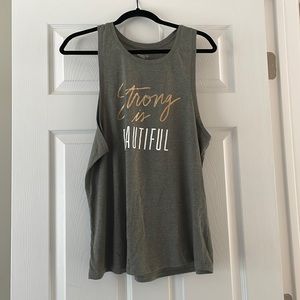 “Strong is beautiful” workout tank